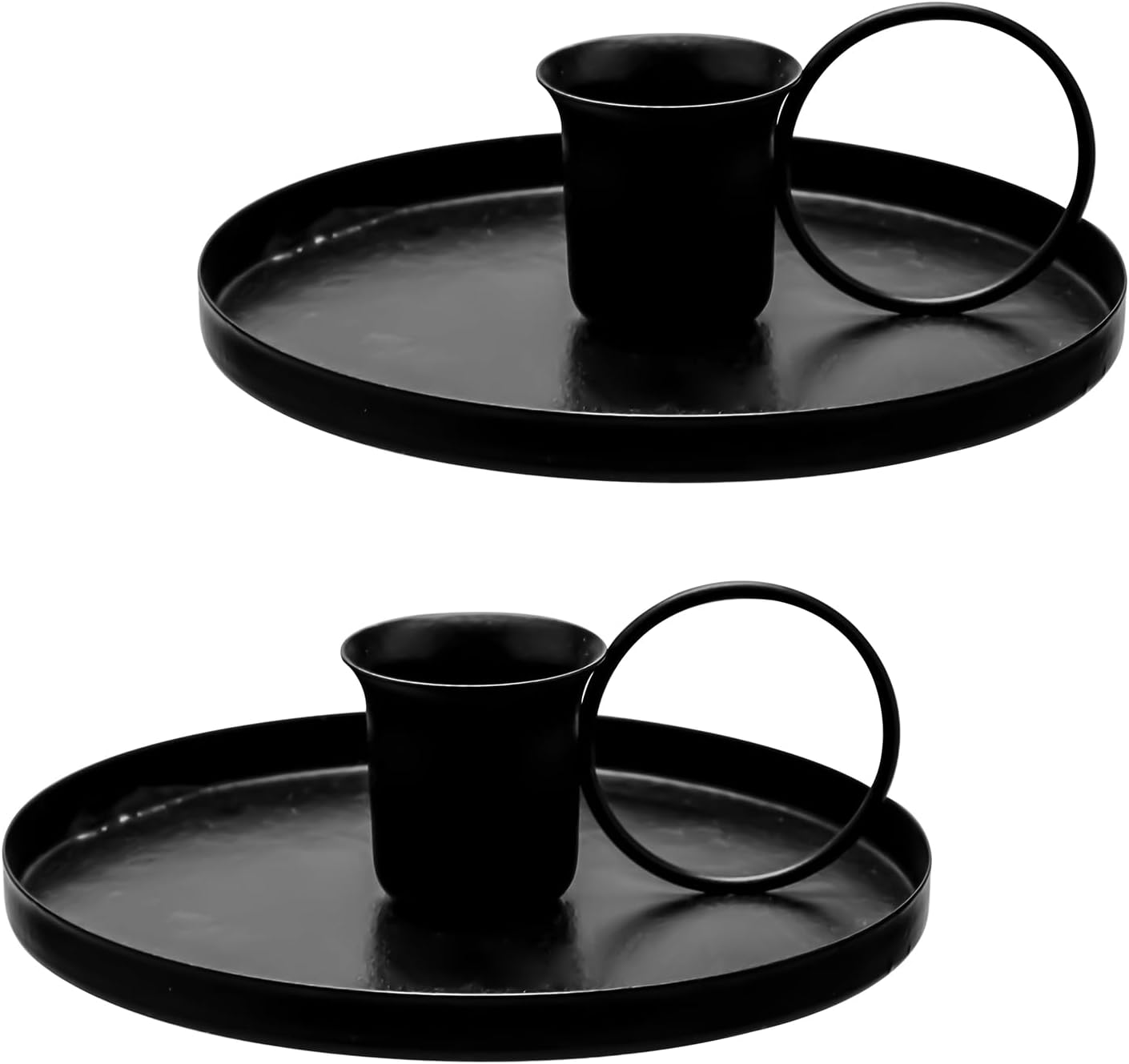 2Pcs Iron Candle Holders,Retro Creative Candlestick Holders Set,Black Single Head Candle Stand for Home Party Wedding Birthday Thanksgiving Christmas Dinner Decoration