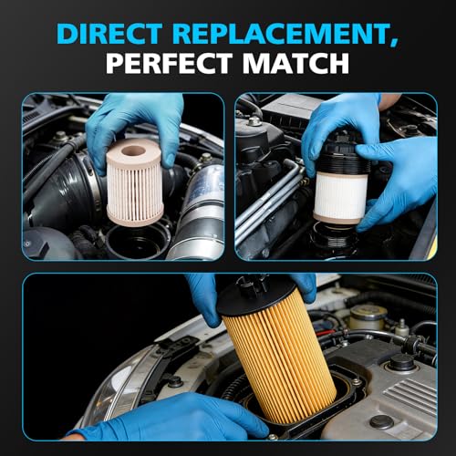 Image of FD4616 Fuel Filter and FL2016 Oil Filter Compatible with 2003-2007 Ford F250 F350 F450 F550 Super Duty 6.0L 2003-2005 Excursion 6.0L 3C3Z-9N184-CA 3C3Z-6731-AA FD4604