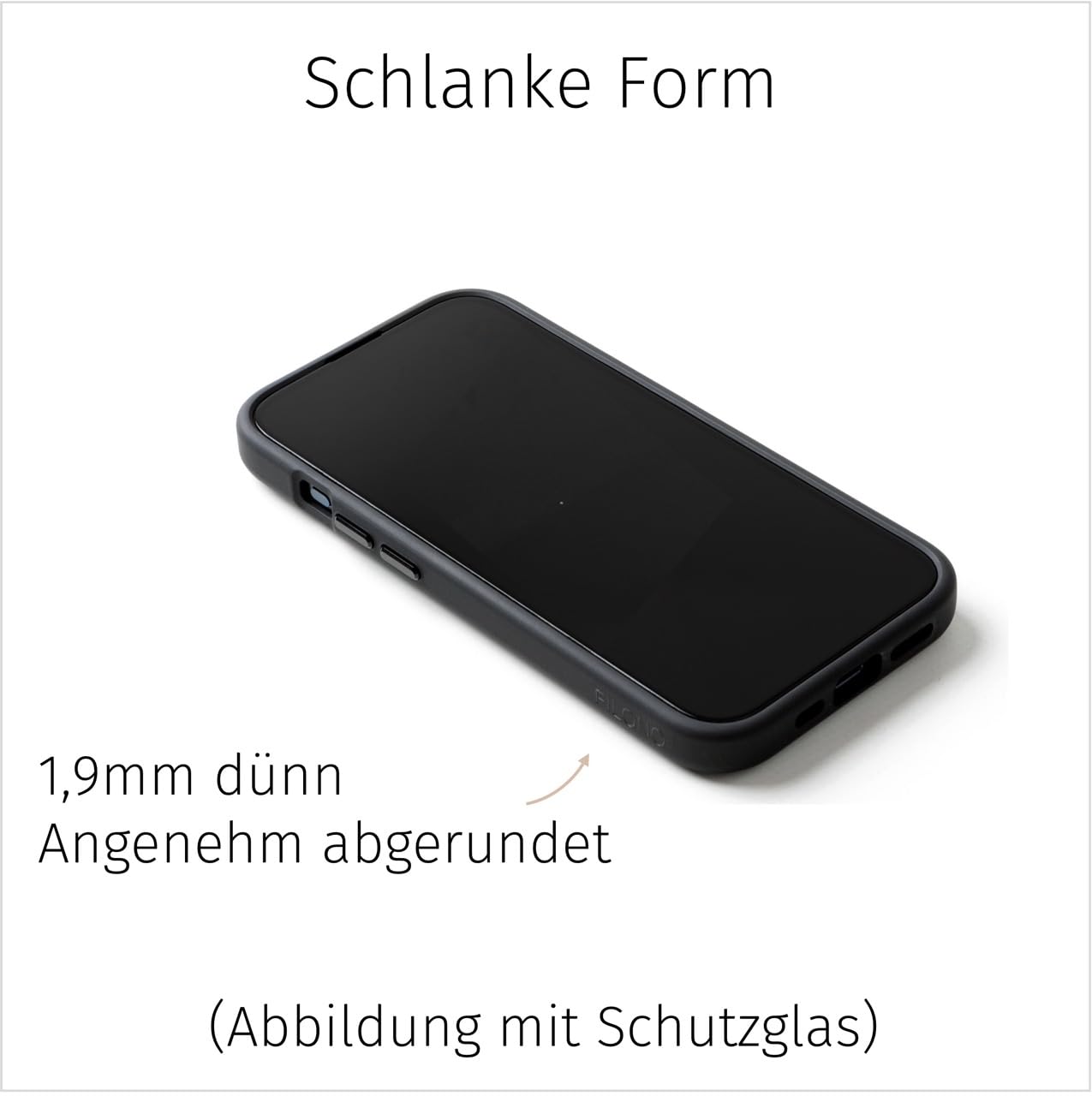 FILONO Carbon Hülle für iPhone 15 Pro Max | dünn | Made in Germany | mit Kamera-Schutz, Magnet-fixierbar | Hybrid Case