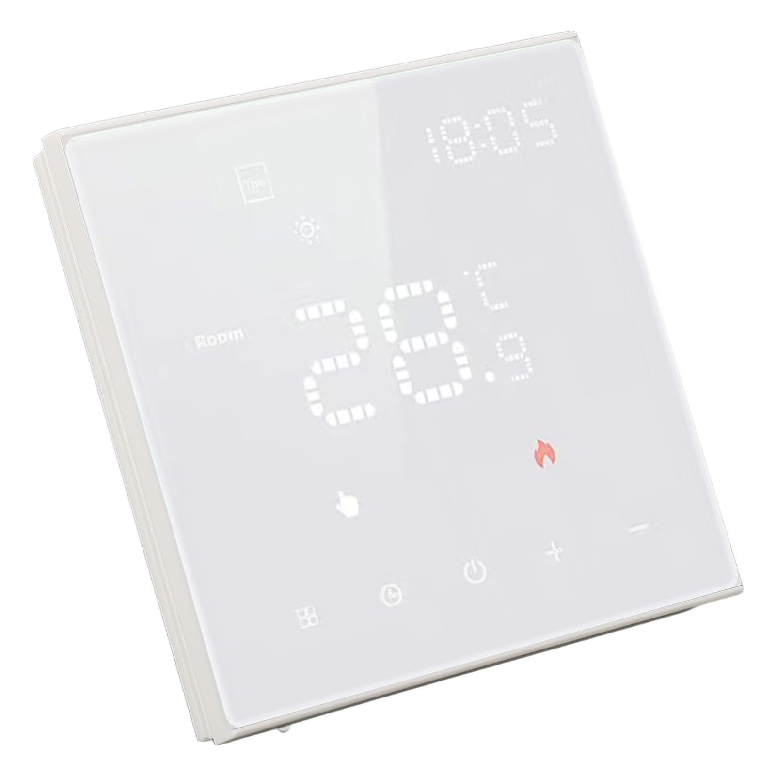 Fafeicy Termostato Inteligente Blanco, Pantalla Táctil Digital, (16A