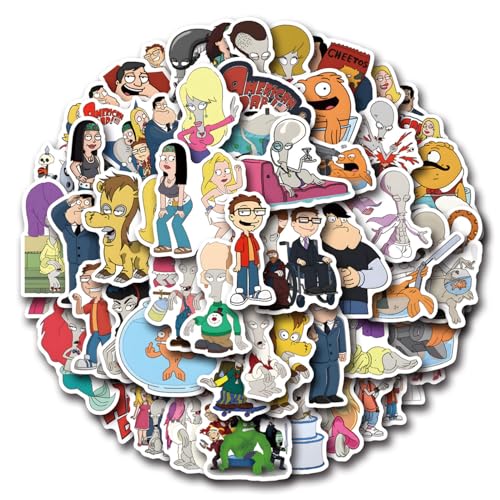 Autocollants American Dad 50 pièces pour ordinateur portable, autocollants Cool pour adolescents,...