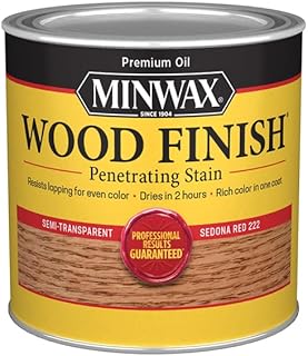 4-Pack of 1/2 pt Minwax 22220 Sedona Red Wood Finish Penetrating Oil-Based Wood Stain