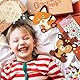 Igel Bastelset für Kinder, 12 Pcs Herbst Anhänger Holz Deko mit Pigmente, 3D Eule Holzbastelsets, Herbst Basteln Kinder zum Basteln und Bemalen Fuchs, Elch, Eichhörnchen, Waschbär Jesienne