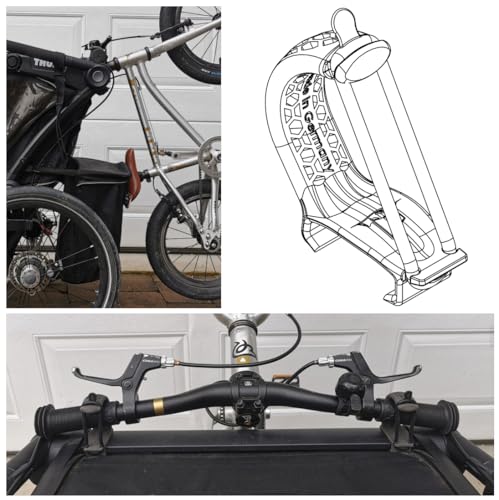 Universal Halterung für Laufrad, Fahrrad, Rucksack, Tasche - FÜR 2017er Modell Thule Chariot, Sport, Cross, Cab, Lite, Urban Glide Kinderwagen, Early Rider, Kokua, Woom, Pucky, Commencal, ...
