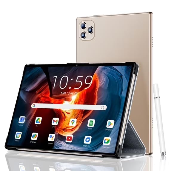 Image of VEAT00L Tablet,10.1 inch Android 13 Tablets 2026,6GB RAM 64GB ROM 128GB Expand,Octa-Core Processor up with 5G WiFi,1280x800 IPS HD Touchscreen,6000mAh Battery, Bluetooth, Dual Camera, GMS