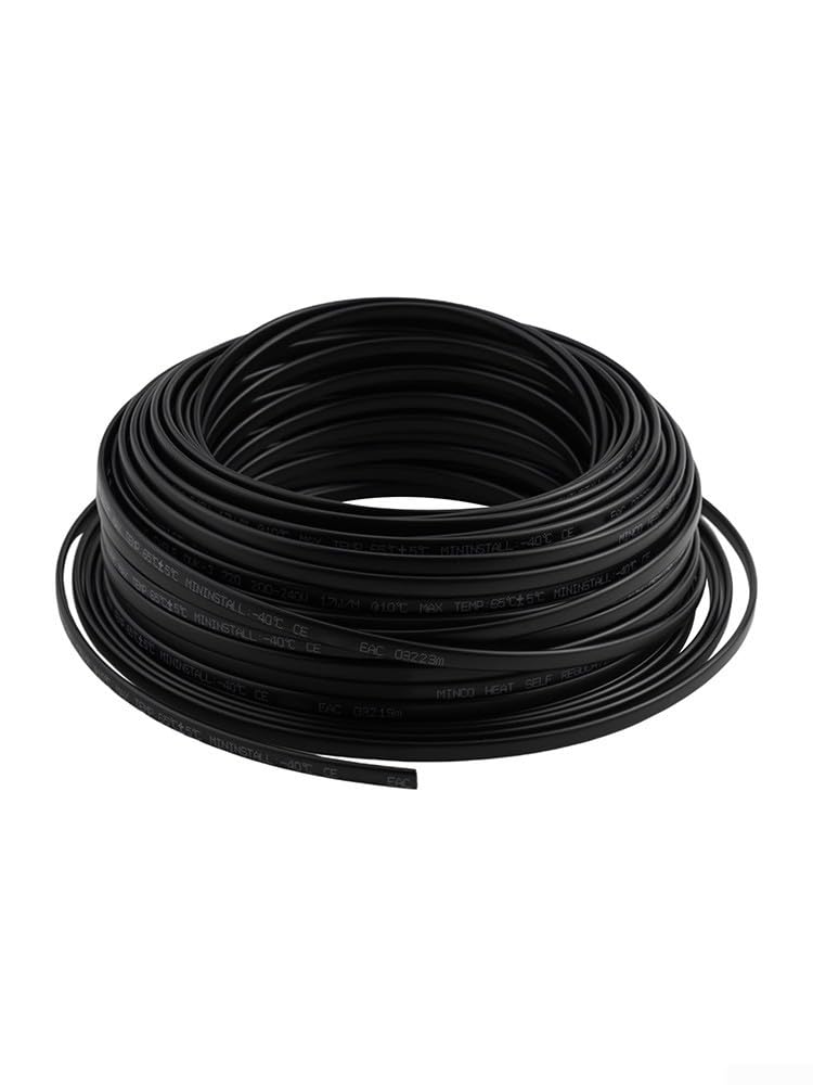 Câble chauffant auto-régulant 220 V pour gouttières, tuyaux de fonte, gaine en polyéthylène, noyau en cuivre pur, chauffage rapide, 10 m (50 m)
