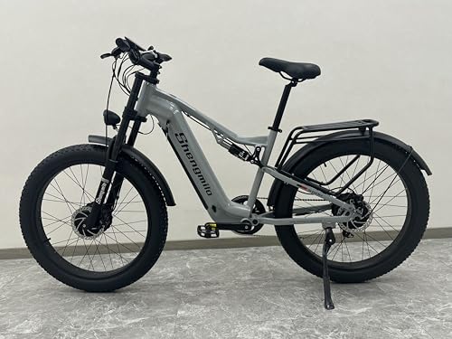 Shengmilo-S600 Ebike, 26×3.0” Fat Tires Electric Bike for Adults, Dual Motors Ebike, 17.5AH SAMSUNG Battery, E-Mountain Bicycle, Full Suspension, Dual Hydraulic Disc Brakes, LCD color display - Image 7