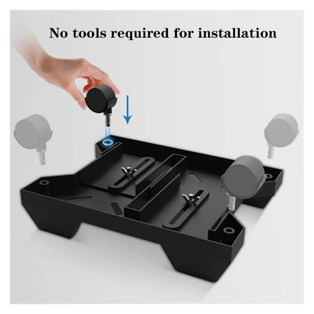Supporto per Torre per Computer, Supporto per CPU Mobile, Supporto da Pavimento per Torre per PC Desktop con Ruote, Carrello Porta-Case per PC con Larghezza Regolabile e 4 Ruote gi