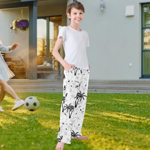 visesunny Boys' Pants Summer Funny Shark Pattern Jogger Pants Elastic Waist Long Bottoms Trousers with Pockets4