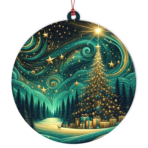 Christmas Ornament 2026, Northern Lights Ornament, Starry Night Beautiful Christmas Ornaments,...