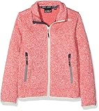 Reißverschlusstaschen CMP Mädchen Strick Fleece Jacke, Corallo/Rock, 116