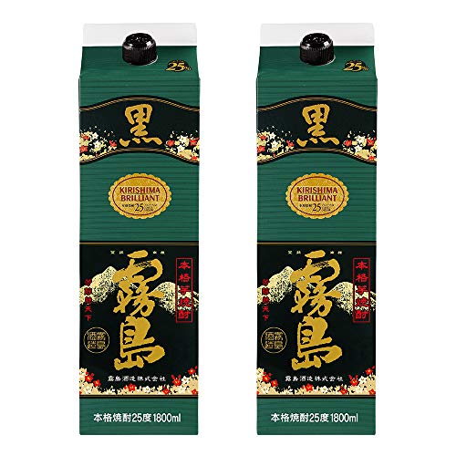 霧島酒造 チューパック黒霧島 25度 [ 焼酎 宮崎県 1800ml×2本 ]