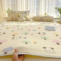 Amazon｜DGKSJ ベッドパッド 敷きパッド シングル ダブル グリーンb