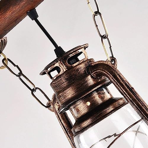 Candelabro de techo vintage HAZARA estilo lámpara de queroseno 4