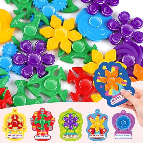 nicknack 28pcs Fidget Spinner with Gift Cards for Kids Mini Fidget Spinners Bulk Toy Party Favors Goodie Bag Stuffers for Kids Carnival Prizes Pinata Fillers Classroom Prizes Bulk Toys by nicknack - Used condition - US$25.60