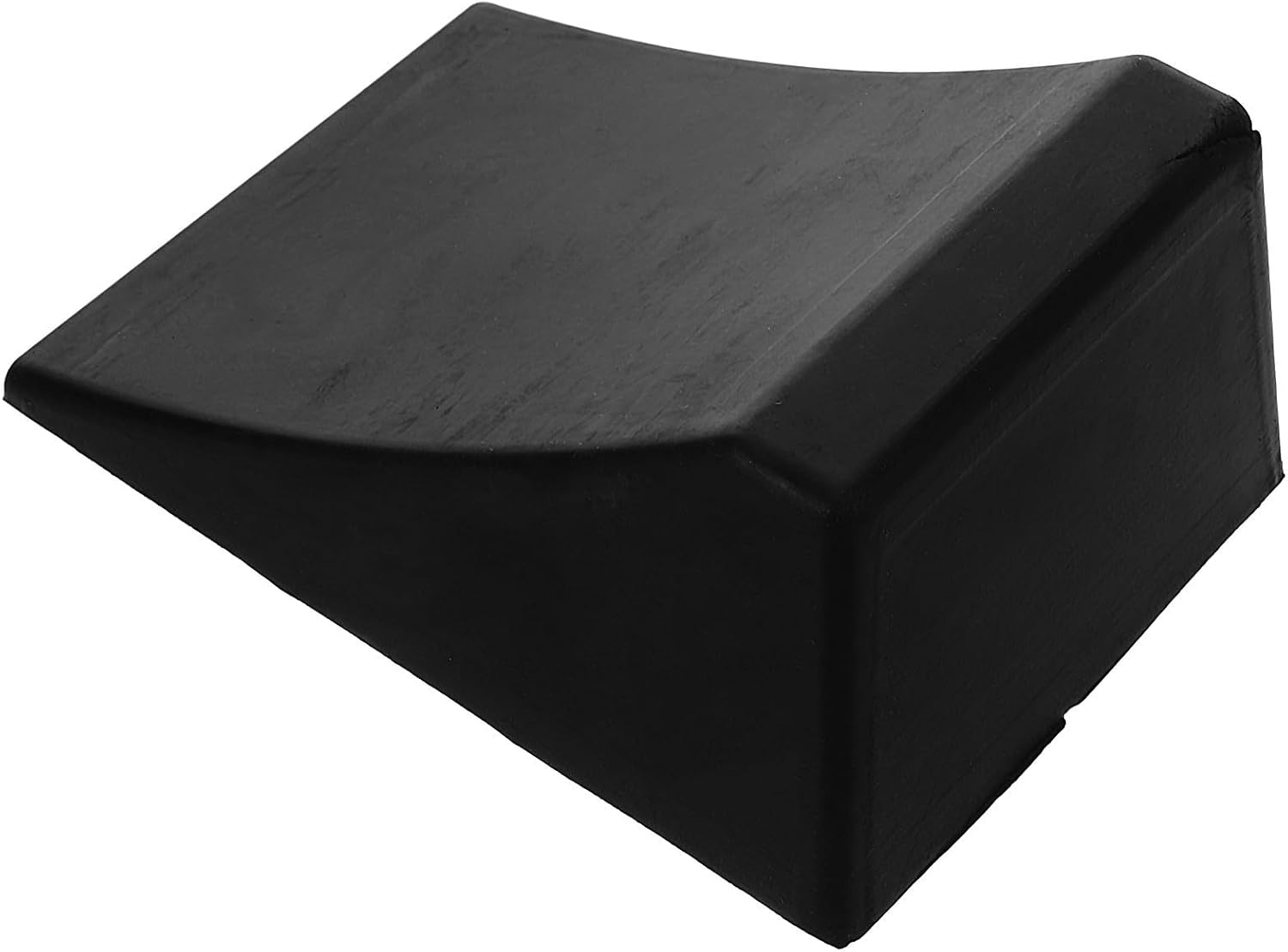 Black Rubber Tire Chock with Hole Design for Slopes and Parking Lots