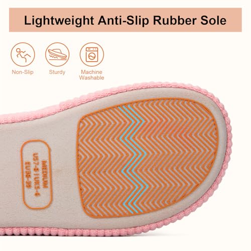 Image of LongBay Slippers for Women Memory Foam Open Toe Slide Indoor House Shoes Slip On Bedroom Comfy Gift
