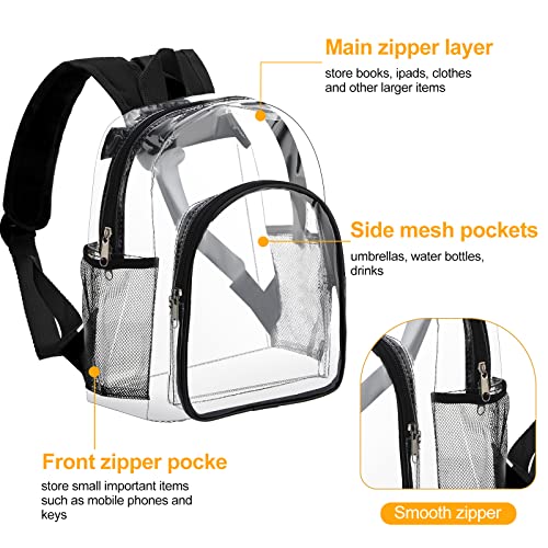 4 Pieces Cute Clear Backpacks For Over 8 Year Old Kindergarten Children Pvc Transparent Bookbag See Through Plastic Bookbag For Toddler School Backpack #TOP1