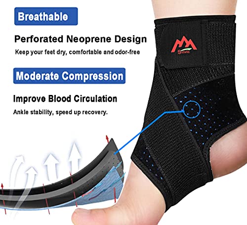 Ankle Support Brace for Men & Women, Adjustable Compression for Protection
