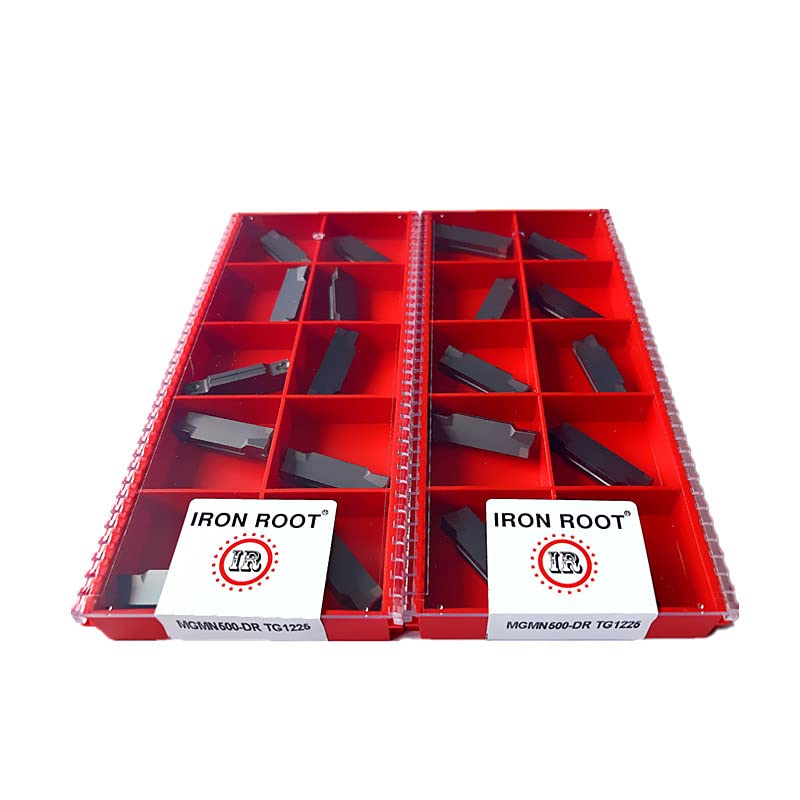 HIERRO ROOT Ranurado Carburo Insertos MGMN200-DR, MGMN300-DR, MGMN400-DR, MGMN500, -DR, TG1225 CNC Metal Torneado Herramientas Ranurado Carburo Insertos para MGEHL PARA P.M.K (MGMN500-DR TG1225, 125, 1)
