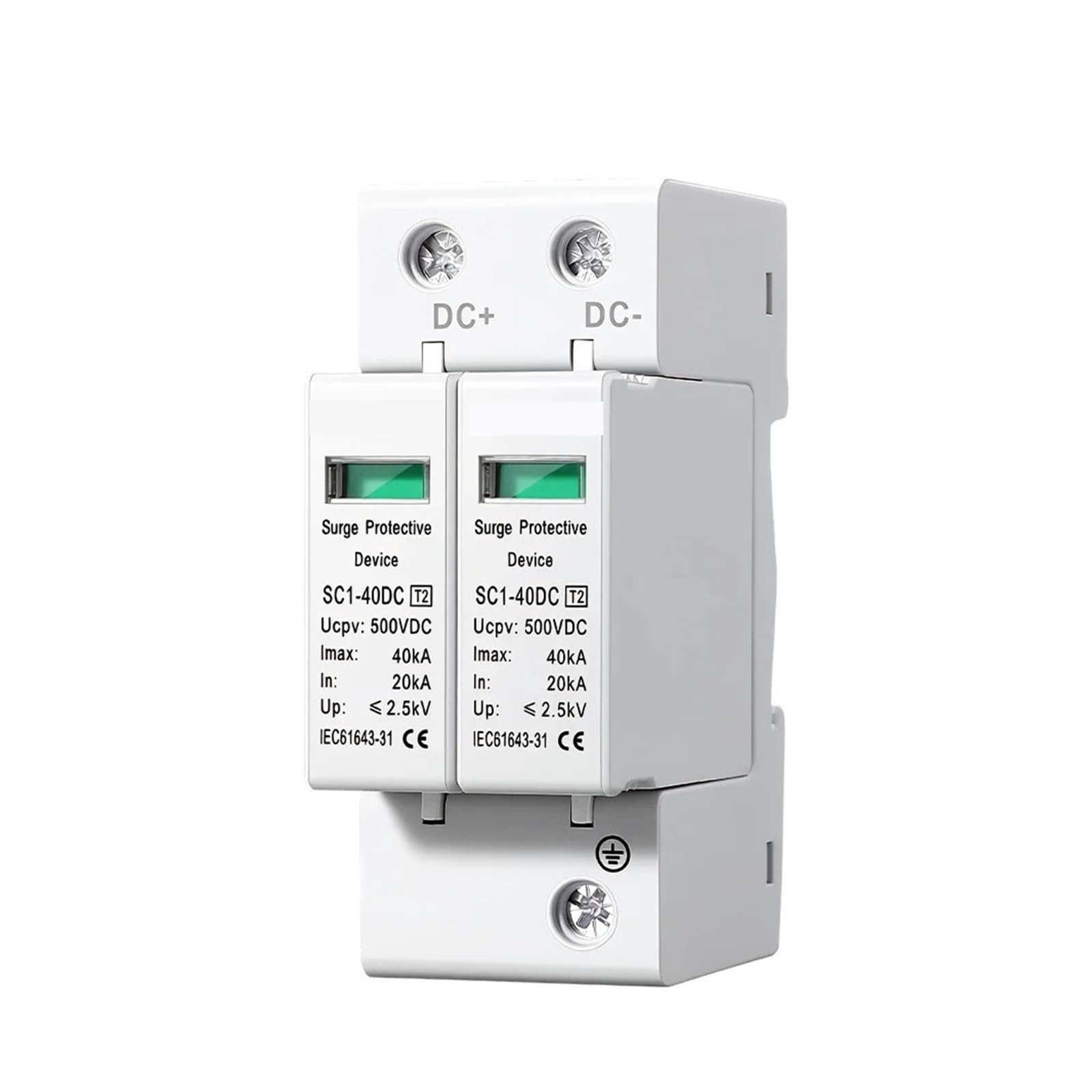 Protector contra sobretensiones CC pararrayos solar 800V que evita averías 7