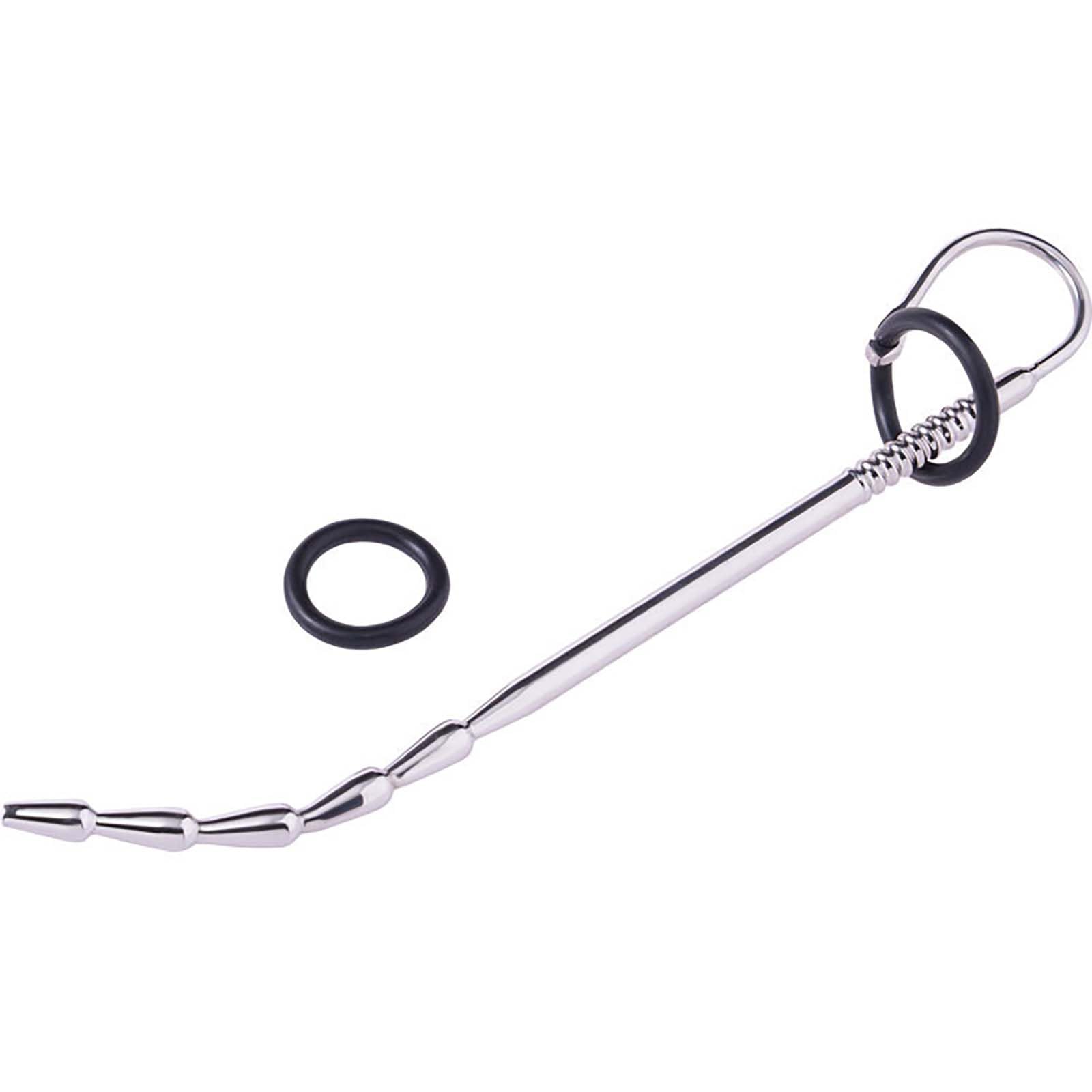 Tige de sondage lisse en acier inoxydable, tige extra longue et 2 tailles d'anneau incluses -D19FR