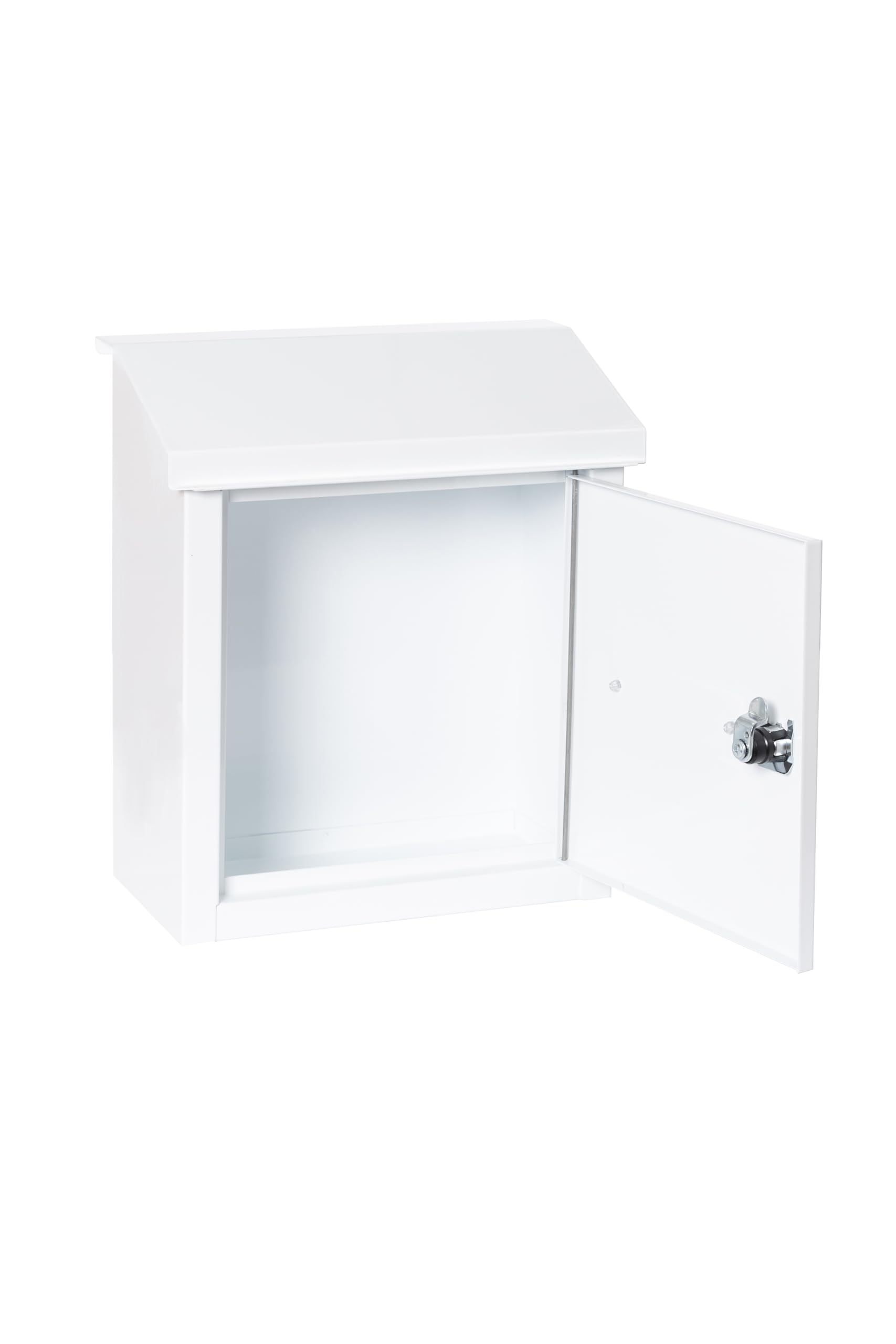 ARREGUI V4091 Boîte aux lettres en acier pour porte, mur et portail, Boîte aux lettres intérieure avec fente de 23 x 4 cm, Taille S (Courrier A5), Résistant aux intempéries, Installation facile, Blanc