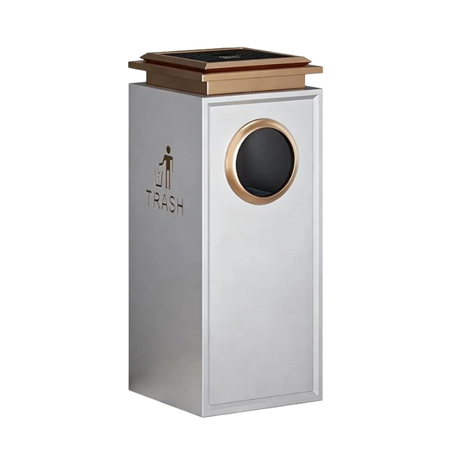 IUokLU Outdoor Ashcan with Cigarette Extinguishing Mesh,Vertical Cigarette Butt Disposal,Top Ashtray for Hotel Parks（Color 1-33x33x76cm）