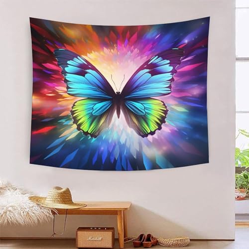 Optimiza tu espacio con el tapiz 3D de mariposa KaleidoKit de 150x200cm