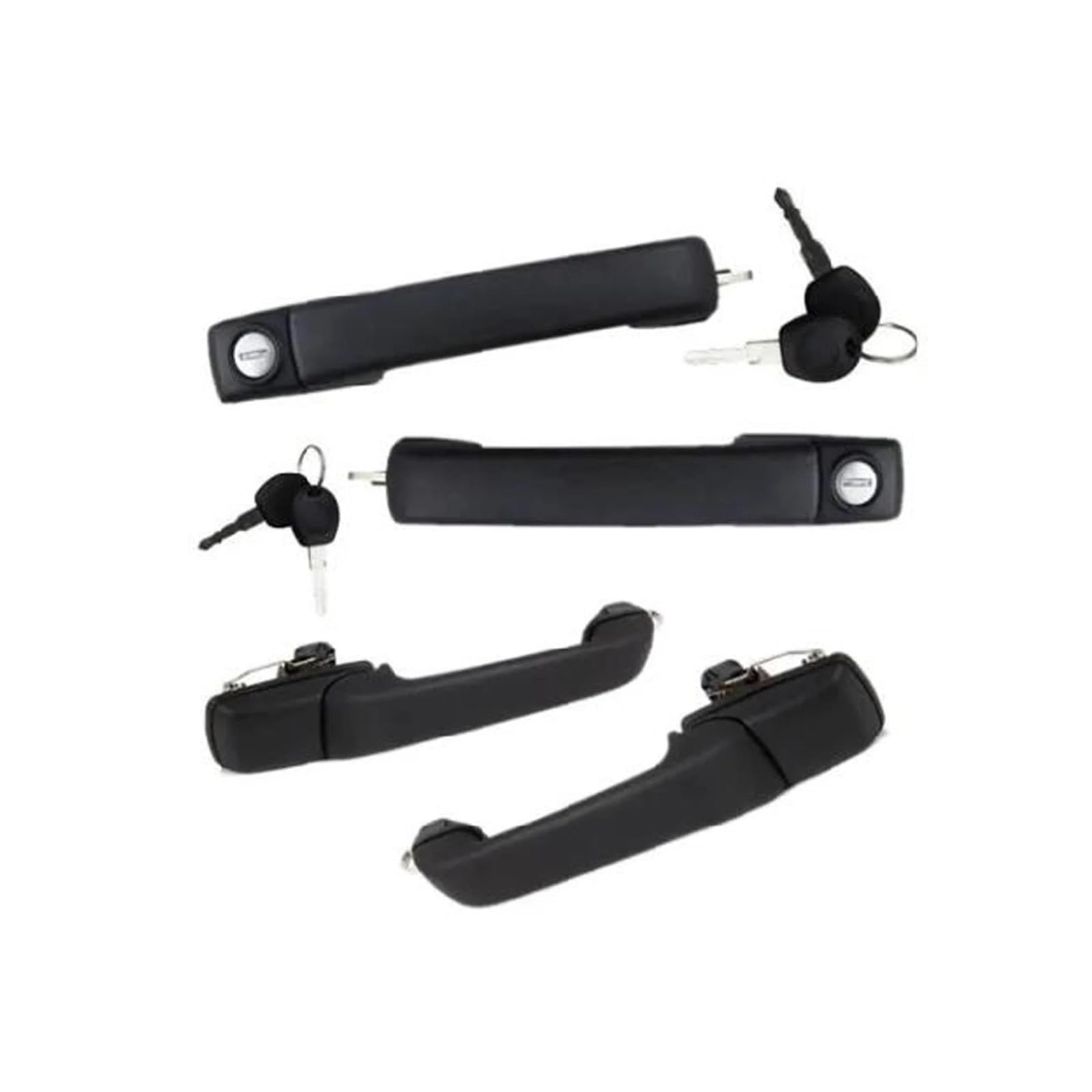 Fixcor Front Rearx2 For Vw For Golf 3 Mk3 For Cabrio Glx 1H0837207b 1H0837207c Black Left Right Exterior Outside Door Handle(Front Rearx2)