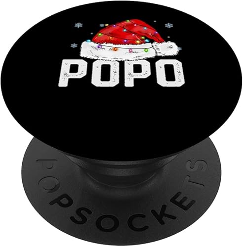 Popo Claus Funny Xmas Family Matching Grandpa Christmas PopSockets Swappable PopGrip