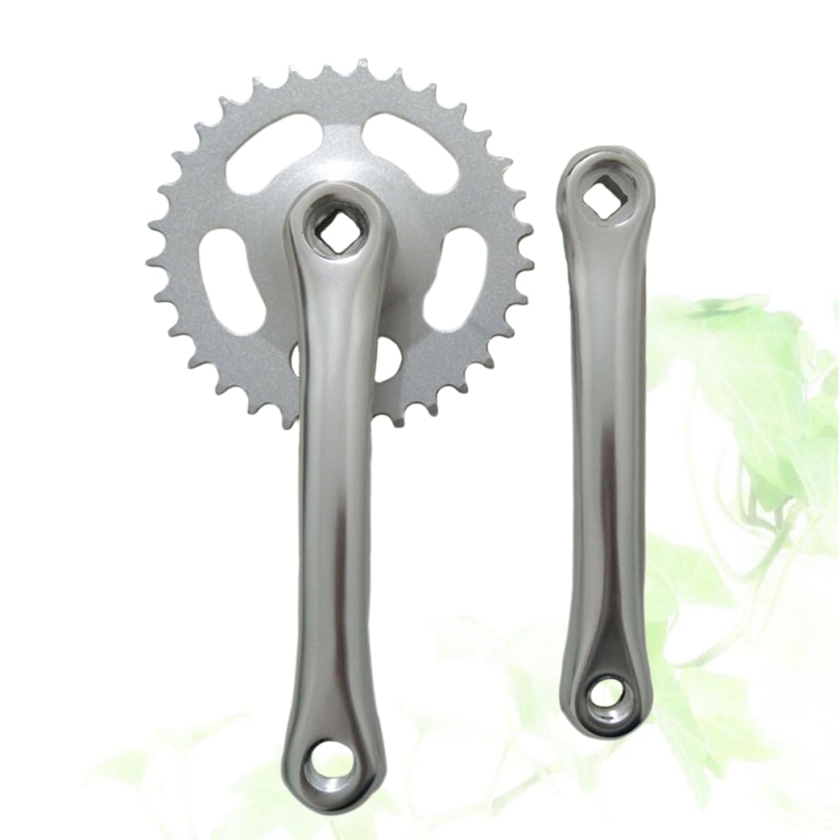 KOMBIUDA Guarnitura per Bicicletta in Lega di Alluminio 170mm Corona da 38 Denti Pedivella Argento Accessori per Bici off-Road