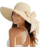 Sun Beach Hats for Women, Wide Brim Straw Hats...