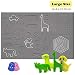 dikale 3D Pen Mat 16.4 x 10.9 inch, Upgraded 3D Printing Pen Silicone Design Mat with Basic and Animal Patterns, Large Silicone Mat with 2 Finger Protectors, 3D Pens Drawing Tools Blue