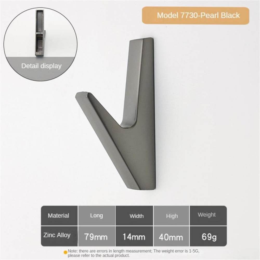 Clothes Hangers Hook Self Adhesive Wall Hooks Clothing Towel Storage Hook Creative for Key Hat Bag Home Storage Hook Accessories,Pearl Black,3pcs image 2