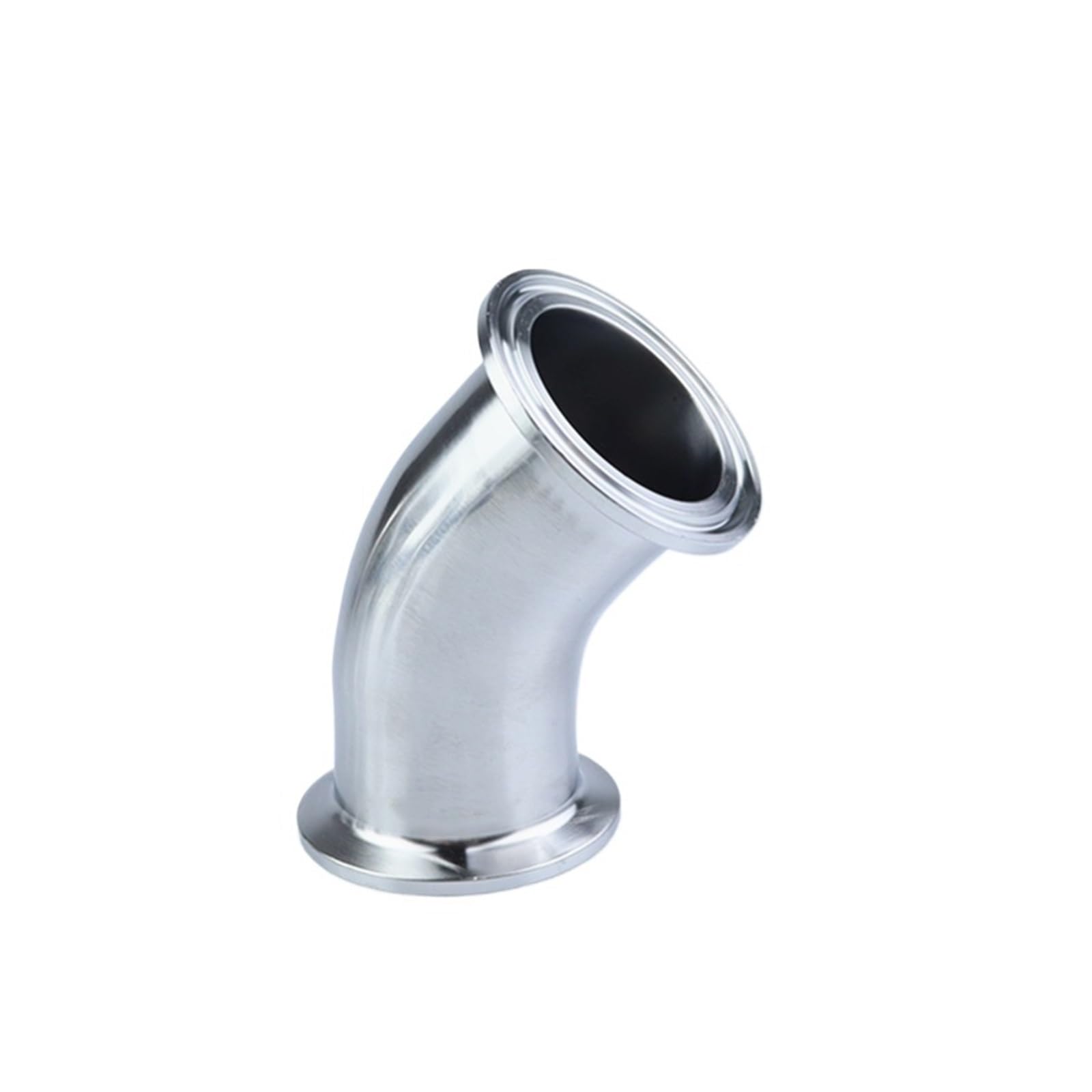 BHBHCPZGR 76mm O/D 3" Tri Clamp SS304 Stainless Steel Ferrule 45 Degree Elbow Pipe Fitting