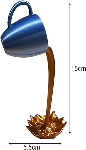 Miniatura 6 de Tazas de café flotantes, taza de café de resina, escultura divertida para verter salpicaduras, decoración de broma mágica flotante, accesorios de