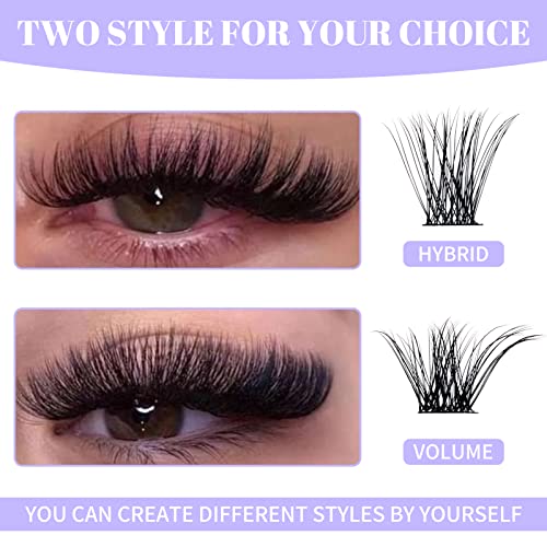 Individuele Wimpers D Curl Cluster Lashes C3+C9 0.07mm 12-16mm Mixed DIY Lash Extensions Individuele Wimper Clusters Herbruikbare Zachte en Wispy Clusters Wimper Extensions (C3+C9-D-MIX12-16)