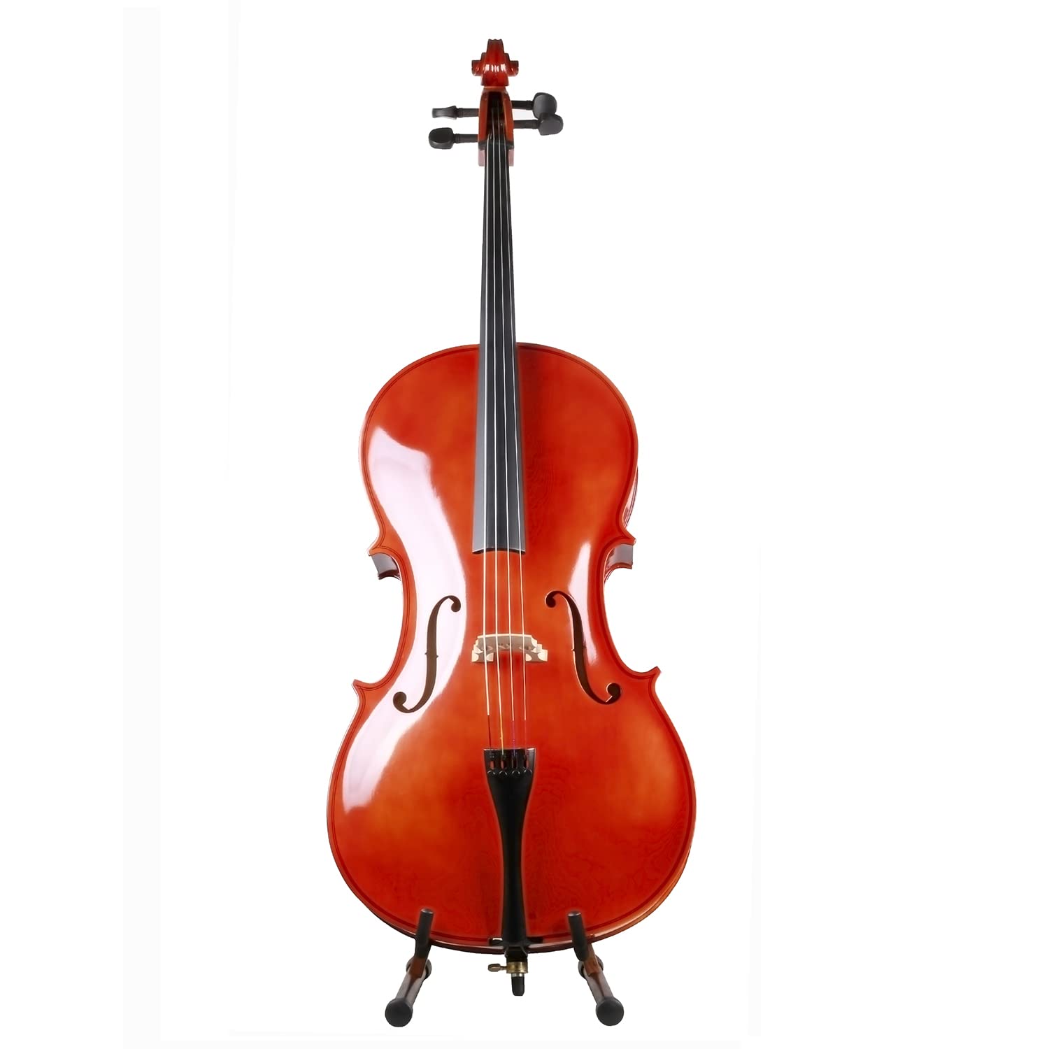 Schwarzer Walnuss Gitarrenständer,Akustisch,E-Gitarrenständer, A-Rahmen klappbar Bassgitarrenständer,Gitarrenzubehör,Kompatibel mit Cello,Mandoline,Bass,Banjo,Ukulele