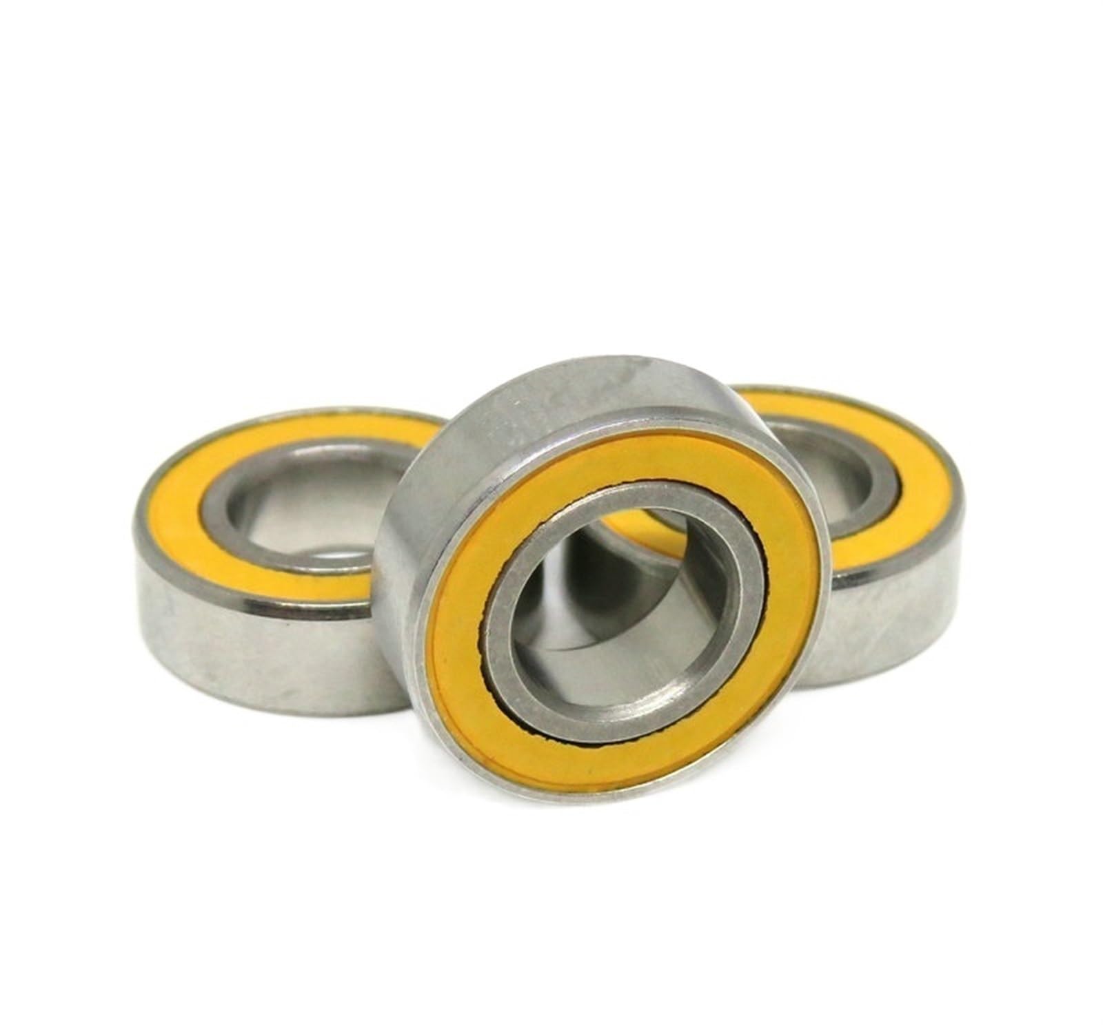 HYUJNAFZR Bimetal Seal Shield Micro deep Groove Bearing 10pcs S688C 2RS 8x16x5mm Rubber Seals Hybrid Ceramic Ball Bearings Miniature Bearing