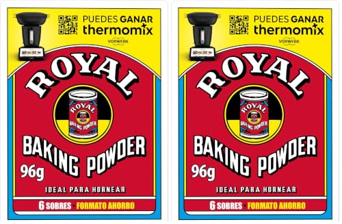 Royal Baking Powder, Levadura en Polvo para Horno, Pack 6 x 16 g - 96 g (Paquete de 2)