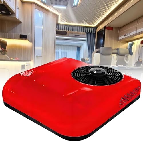12V/24V RV Rooftop Air Conditioner, 2200W Cooling for Motorhome, Van, Truck, Excavators, Quiet Energy-Saving AC Unit, Perfect for Camping, White