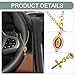 Surosha Steering Wheel Rosary Charm Accessory, Steering Wheel Chain, Catholic Hanging Rosary Cross for Car, Car Decoration Accessories Rearview Mirror Hanging Ornament Fit for Women Men (Red)