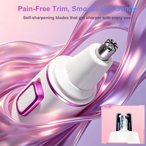 Nose Hair Trimmer for Women,USB Rechargeable Ear and Nose Trimmer,2026 Professiona 2 in 1 Painless Eyebrow & Facial Hair Trimmer Remover,IPX7 Waterproof - image 8