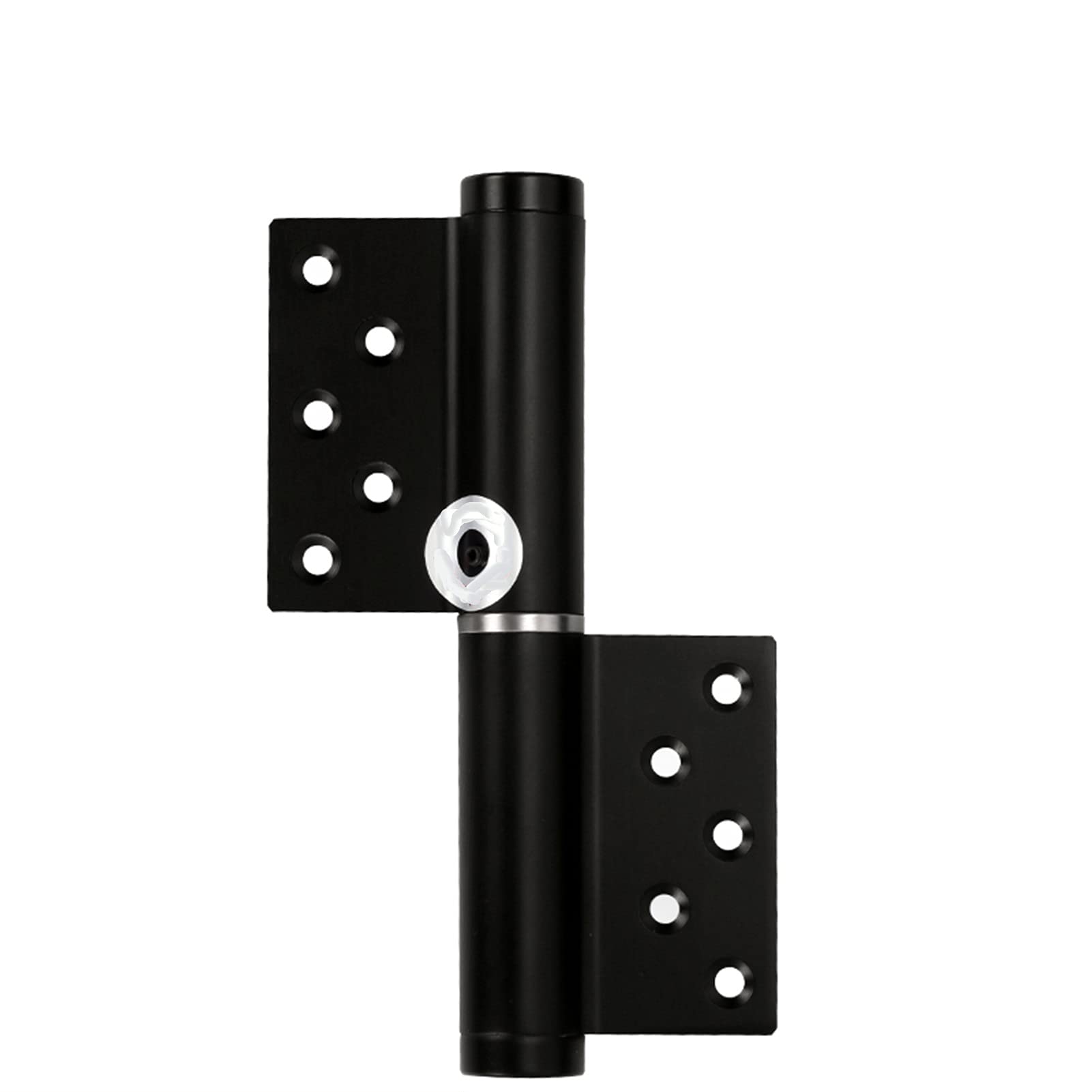 Hydraulic Silent Invisible Door Hinge, Automatic Concealed Door Spring Buffer Damping Door Closer Hinge(Black Right)