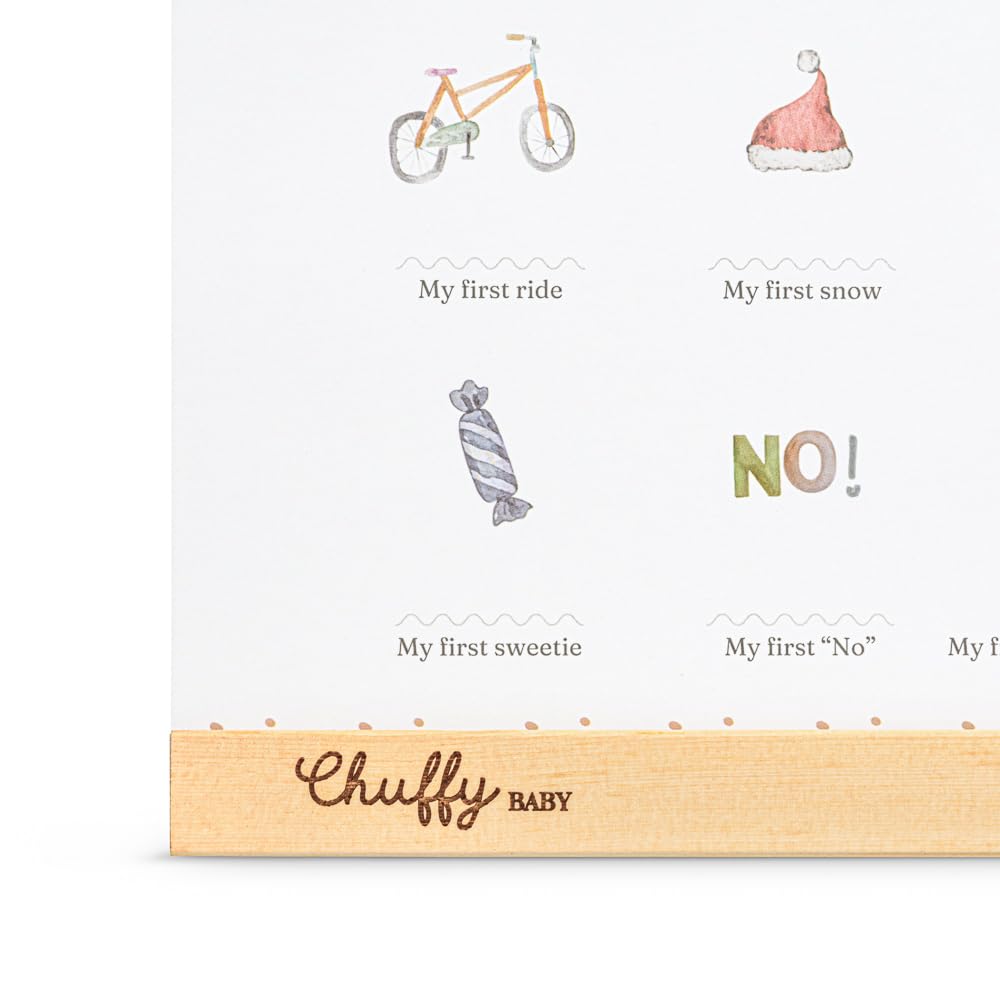 Poster "All My Firsts: My First Times" per neo genitori per tracciare le pietre miliari del bambino e personalizzabile con date, regali per neonati, più originale delle carte traguardi, include