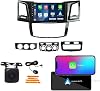 Car CarPlay Android Auto Navigation Stereo GPS Radio Camera Display 9 IPS Touchscreen Headunit Tablet Pad Media Player for Toyota Fortuner Hilux 2005-2007, if Applicable Quad Core 2G64G