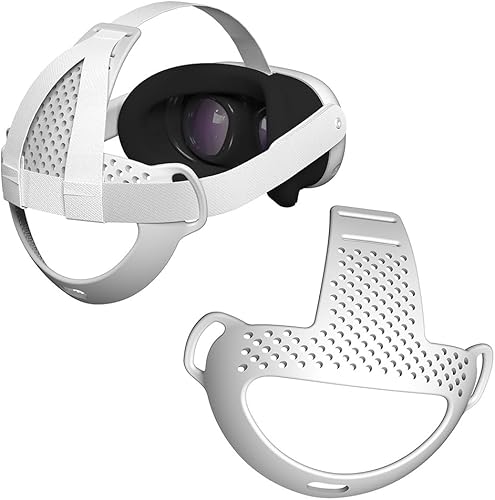 AZURAOKEY Comfort Head Strap Accessories Compatible with Meta Quest 3, TPU Head Strap Pad Cushion Replacement Headband Cushion Reduce Pressure for