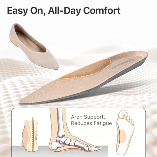 Image of Women Flats Non Slip Work Shoes Slip-On Pointed Toe Ballet Knit Softable Casual Business Flats Comfortable Dressy for Women