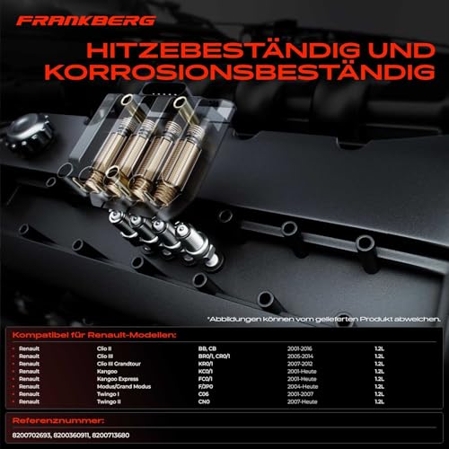 Zündmodul Zündspule 4-polig für Clio II/III Kangoo Modus/Grand Modus Twingo I/II 1.2L Benzin 2001-2020 8200360911